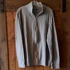 Van Heusen Men's Light Gray Zip-Up Sweater
